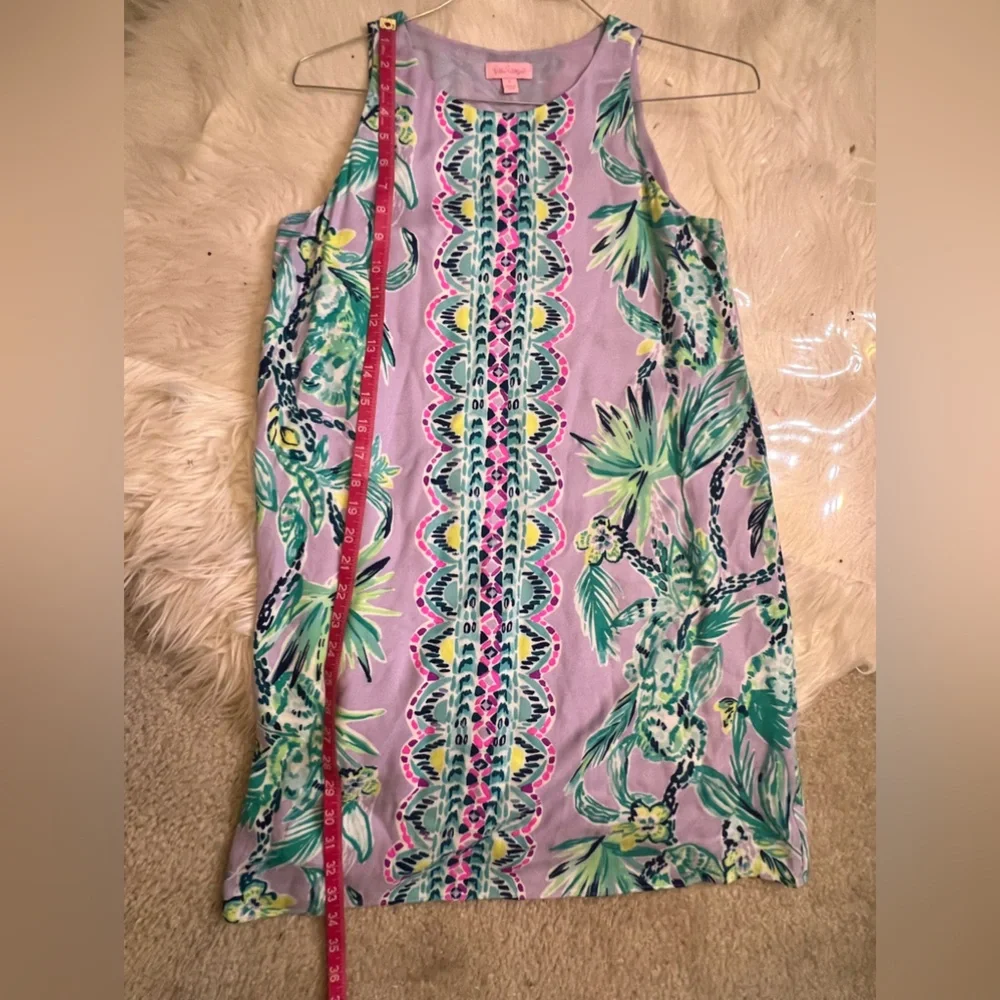 Lilly Pulitzer Jackie Shift Dress in Resort White 100% Silk Women's‎ Size S